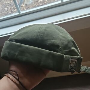 Denim Supplies Olive Green Skull Cap